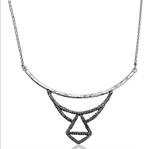Lucky Brand Silver Pave Collar Necklace